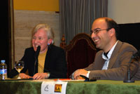 La periodista Ninfa Watt y el Director de Proyectos de CinemaNet para Madrid Juan-Luis Valera La periodista Ninfa Watt y el Director de Proyectos de CinemaNet para Madrid Juan-Luis Valera